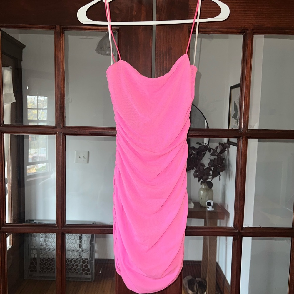 Princess Polly Hot Pink Spaghetti Strap Dress